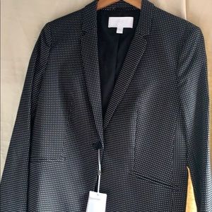 Boss white dot black blazer